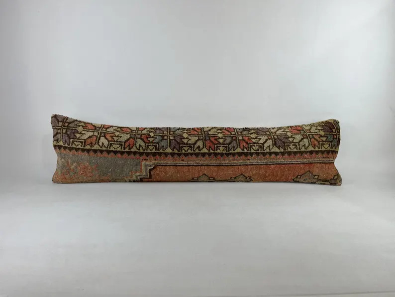 12x48 Long Lumbar Pillow, Kilim Pillow, Turkish Throw Pillow, Morrocan Cushion, Lumbar Throw Pill... | Etsy (US)