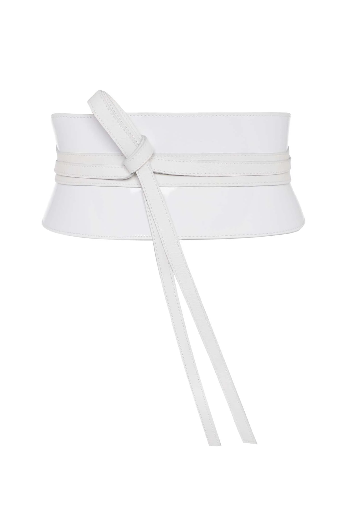 PETITE CORSET BELT - WHITE PATENT | PRITCH London