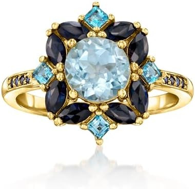 Ross-Simons 1.80 Carat Sky Blue Topaz, 2.40 ct. t.w. Sapphire and .80 ct. t.w. London Blue Topaz ... | Amazon (US)