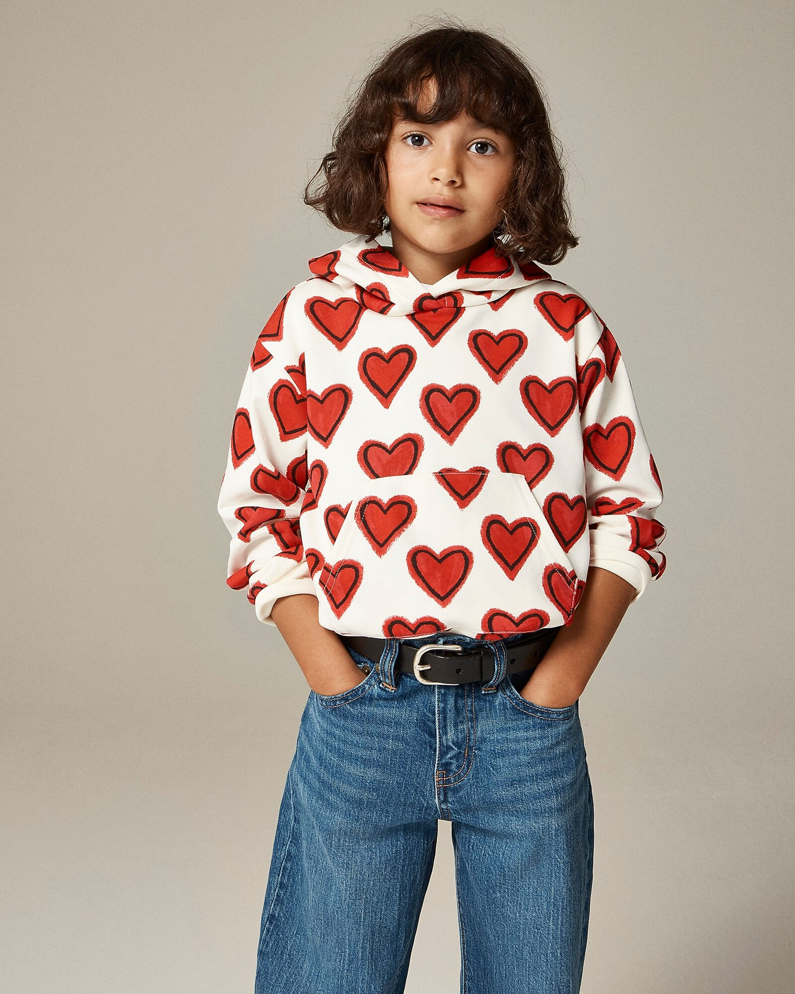 Girls' printed hooded sweatshirt | J. Crew US
