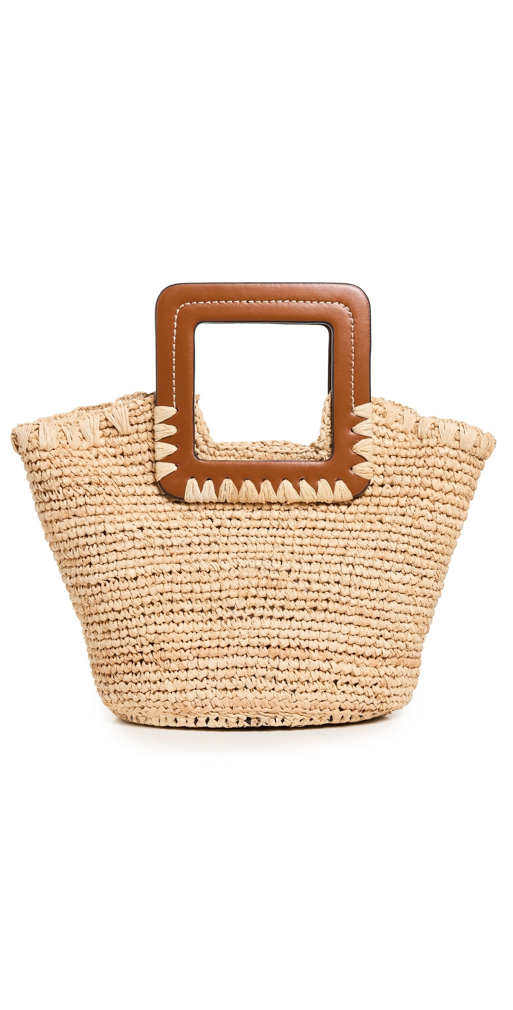 STAUD Shirley Raffia Mini Bucket Natural/Tan One Size | Shopbop