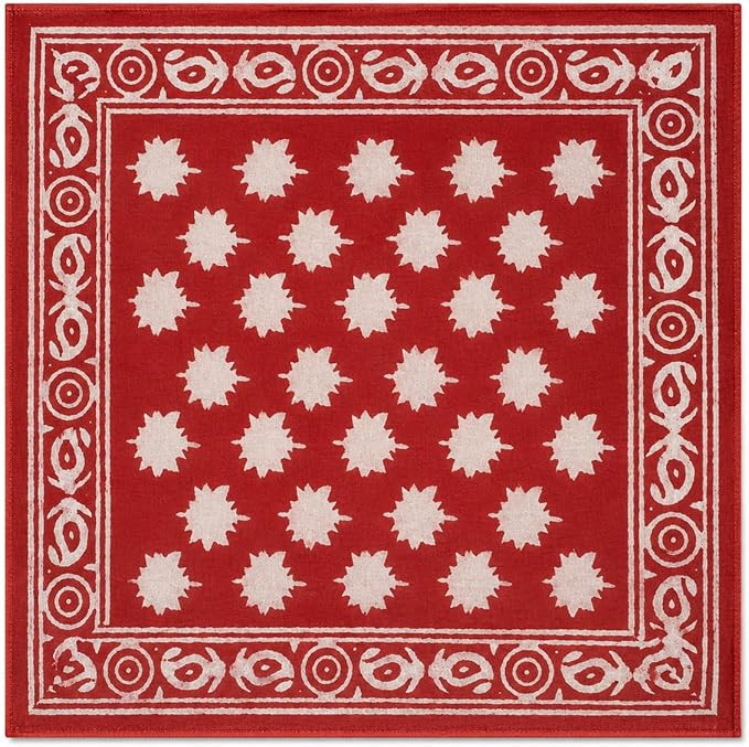 100% Cotton Bandanas Bohemian Style Cotton Neck Scarf, Boho Soft Cotton Bandana, Neckerchief, Squ... | Amazon (US)