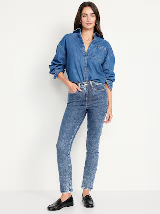 High-Waisted OG Straight Ankle Jeans | Old Navy (US)
