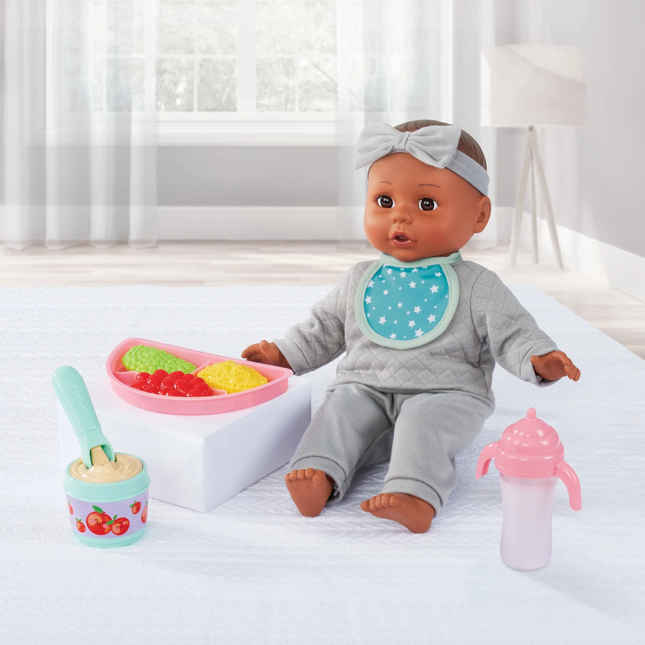 My Sweet Love Meal Time Baby Doll Play Set, Grey Outfit, 14-inch Doll, 12 Pieces Included | Walmart (US)