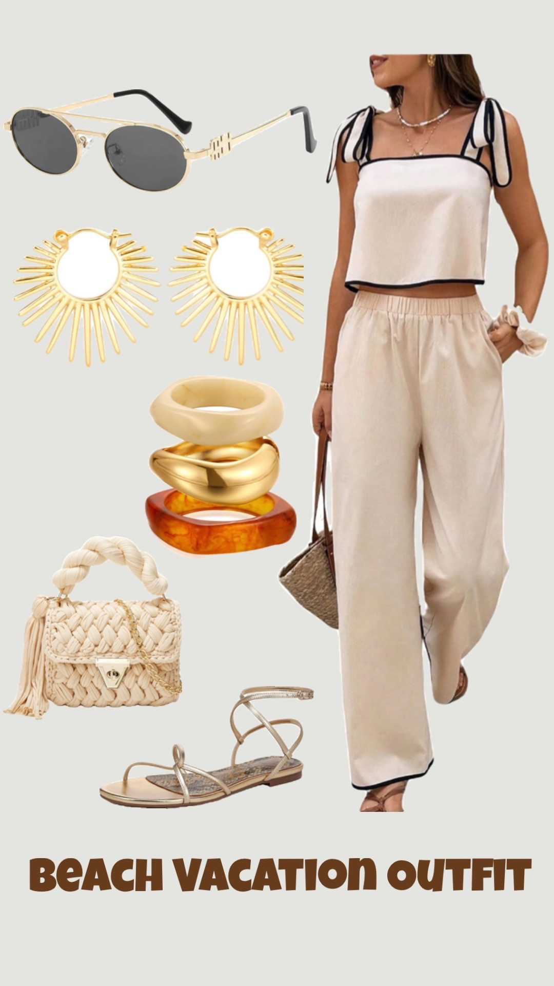 An effortless beach vacation outfit that is equal parts chic and comfortable. Light neutral tones, breezy fabrics, and simple gold accessories create a look that is perfect for exploring during the day or heading to dinner by the water.

This is the kind of outfit that makes packing for vacation easy while still looking put together. Save this look for your next beach getaway and follow for more outfit inspiration.


beach vacation outfit ideas, vacation outfit inspiration, resort style outfits, summer travel outfits, neutral summer outfits, beach dinner outfit ideas, effortless summer style, warm weather outfits, vacation fashion inspo, resort wear outfits #BeachVacationOutfit #VacationStyleInspo #ResortWearStyle #SummerTravelOutfits #BeachStyle #VacationFashion #NeutralStyle #EffortlessStyle #ResortOutfits #SummerOutfitIdeas

#LTKootd #LTKgrwm #LTKTravel