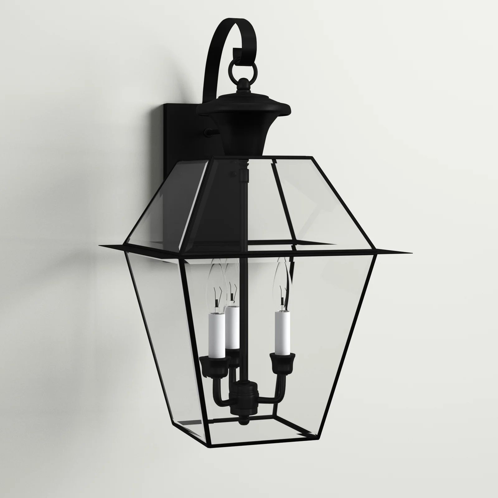 Bevin 3 - Bulb 22.5" H Beveled Glass Outdoor Wall Lantern | Wayfair Professional