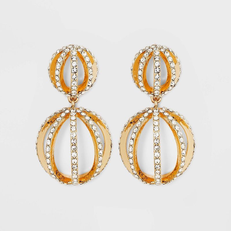 SUGARFIX by BaubleBar Crystal Sphere Drop Earrings - Gold | Target