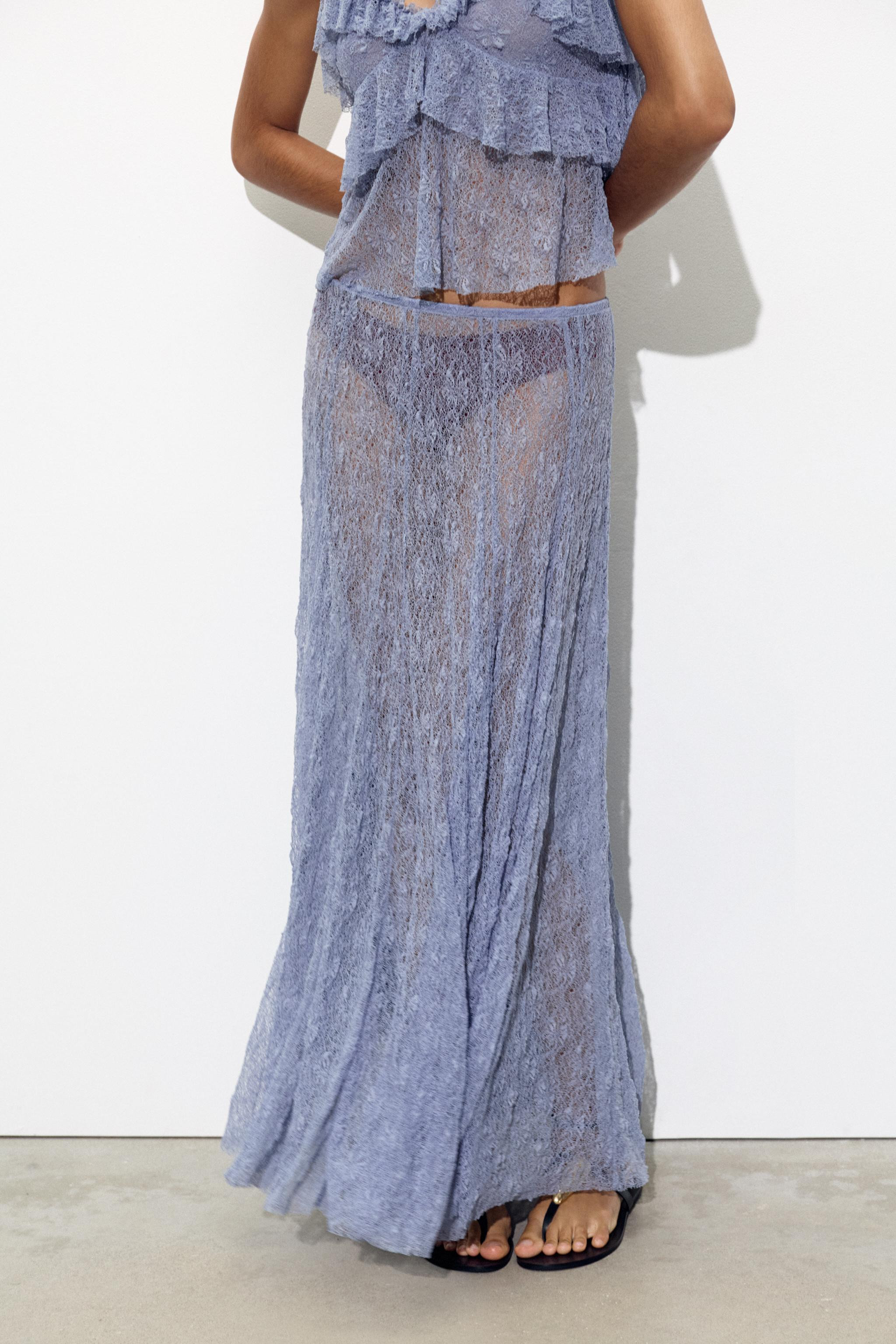 LONG LACE SKIRT | Zara US