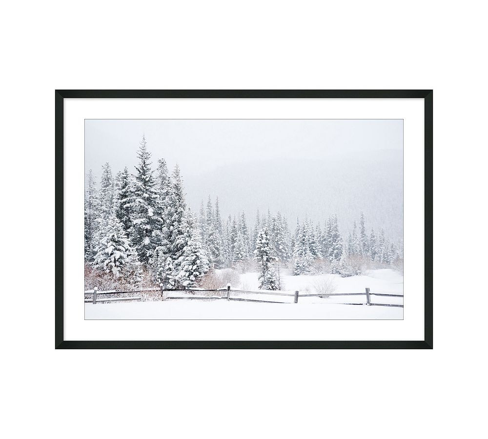 Snowing Scene Framed Print | Pottery Barn (US)