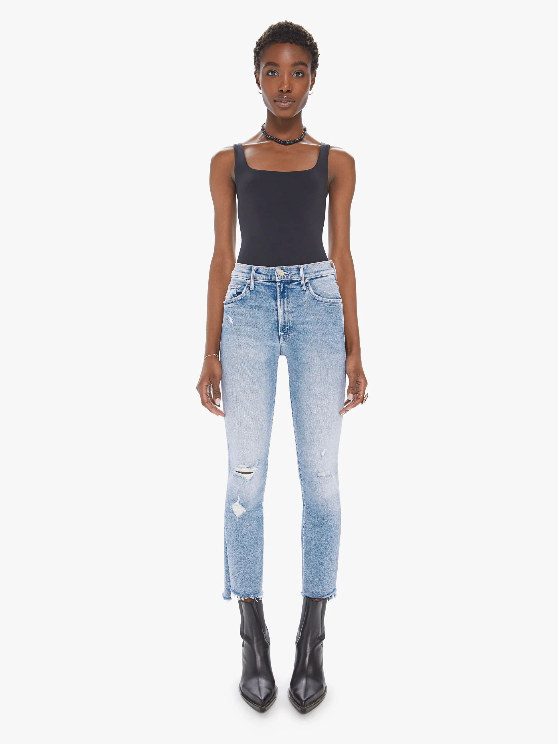 THE INSIDER CROP STEP FRAY LOVE IN A BOAT | Mother Denim