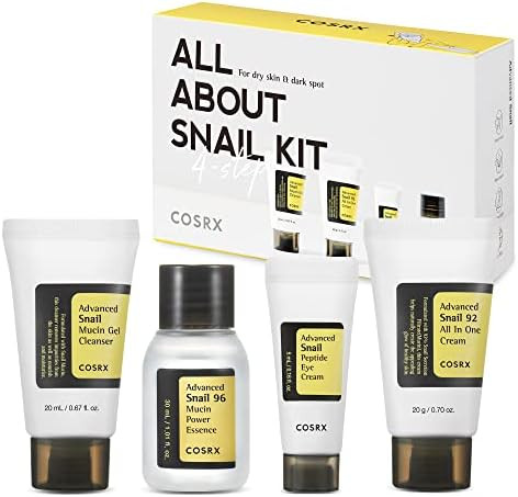 COSRX All About Snail Mucin Korean Skin Care Set, Mini Travel Essentials, Travel Size Gift Set wi... | Amazon (US)