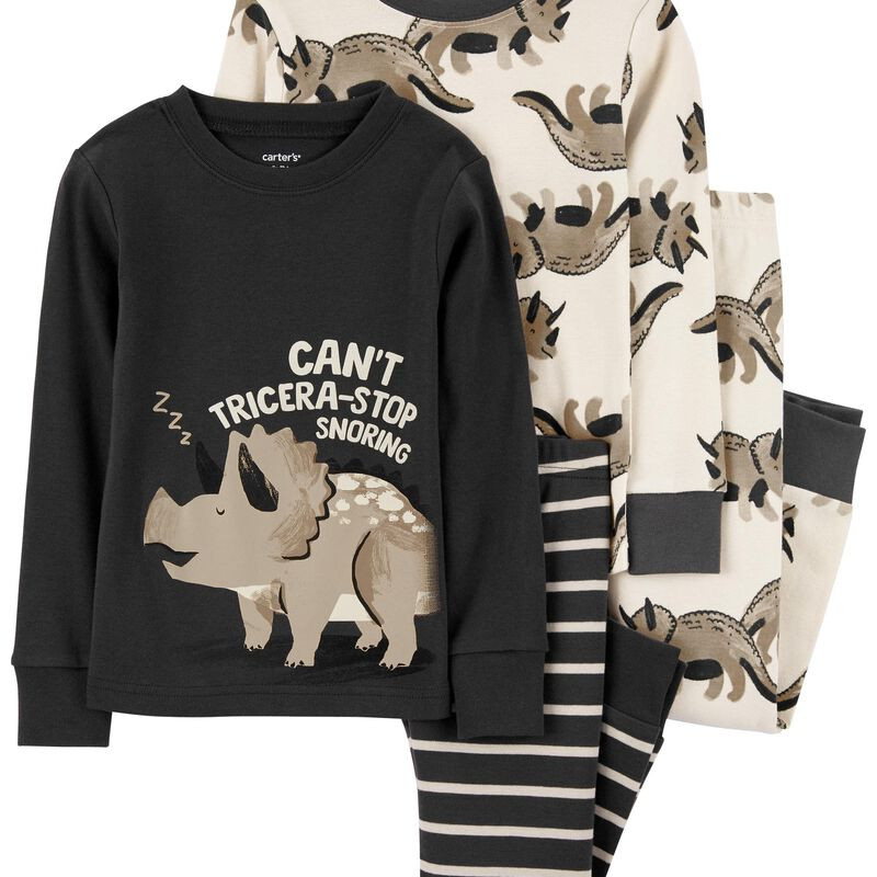 4-Piece Dinosaur 100% Snug Fit Cotton PJs | Carter's