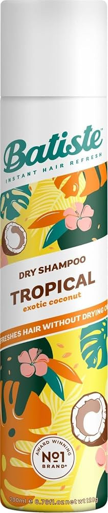 Batiste Tropical Dry Shampoo, Coconut & Floral Fragrance, 200ml | Amazon (UK)