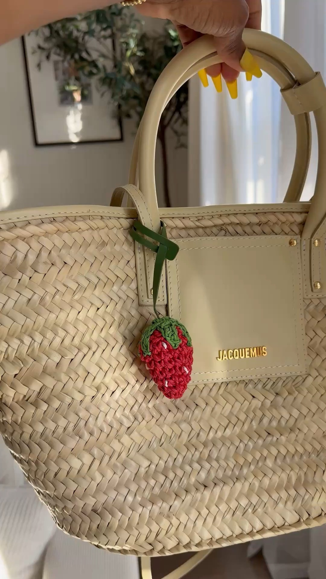 I added my strawberry charm to my bag ans it turned out so cute 🥰 🍓 obsessed!!! I might get the mushroom one too :)
