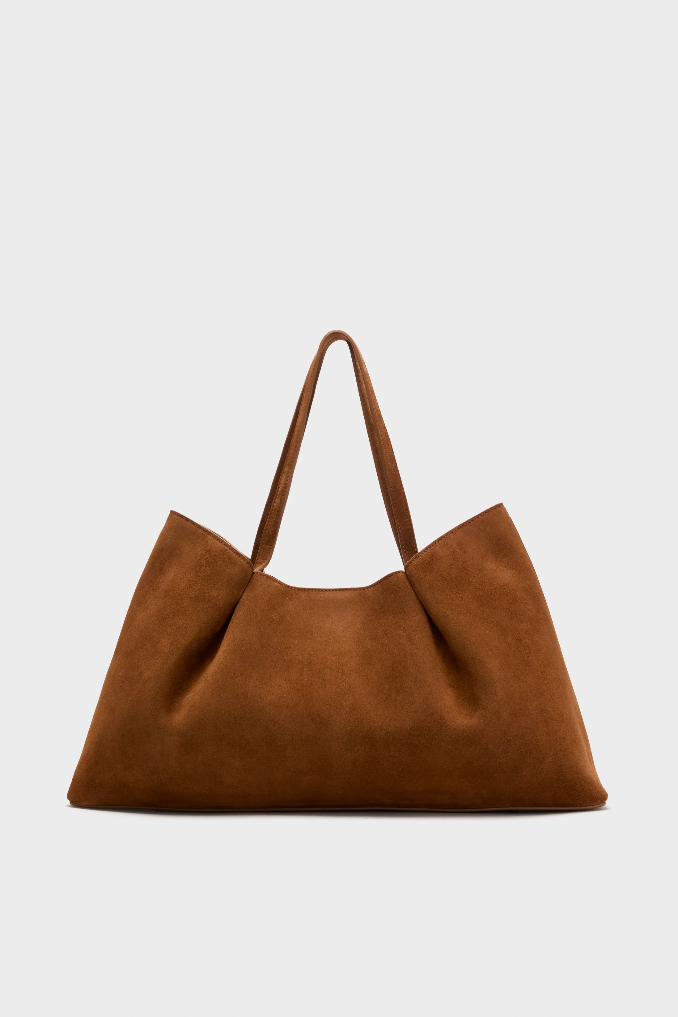 Cognac Suede Dimple Tote | Tuckernuck (US)