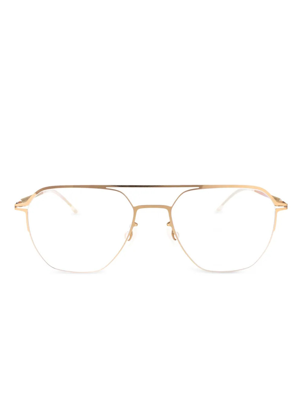 Mykita Imba geometric-frame glasses - Gold | Farfetch Global