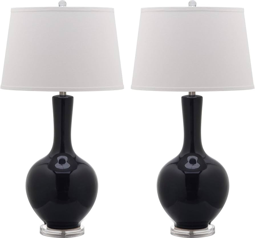 SAFAVIEH Lighting Collection Blanche Modern Navy Gourd Ceramic 32-inch Bedroom Living Room Home O... | Amazon (US)