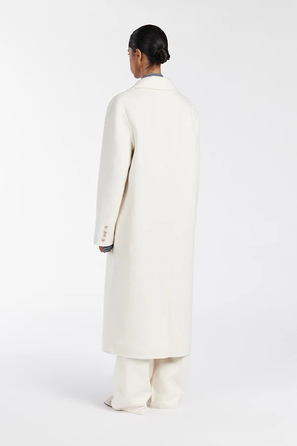 JAY CREAM LONGLINE COAT | DISSH
