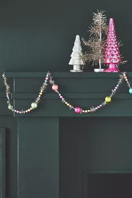 Vintage Pastel Tinsel Garland | Anthropologie (US)