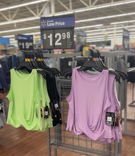 Cute tanks with a front-twist detail NEW at Walmart!