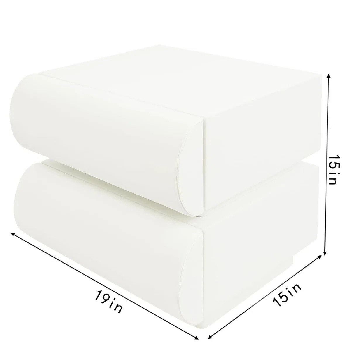 Ivy Bronx Modern Nightstand With 2 Drawers – Microfiber Leather Bedside Table For Bedroom, No A... | Wayfair North America