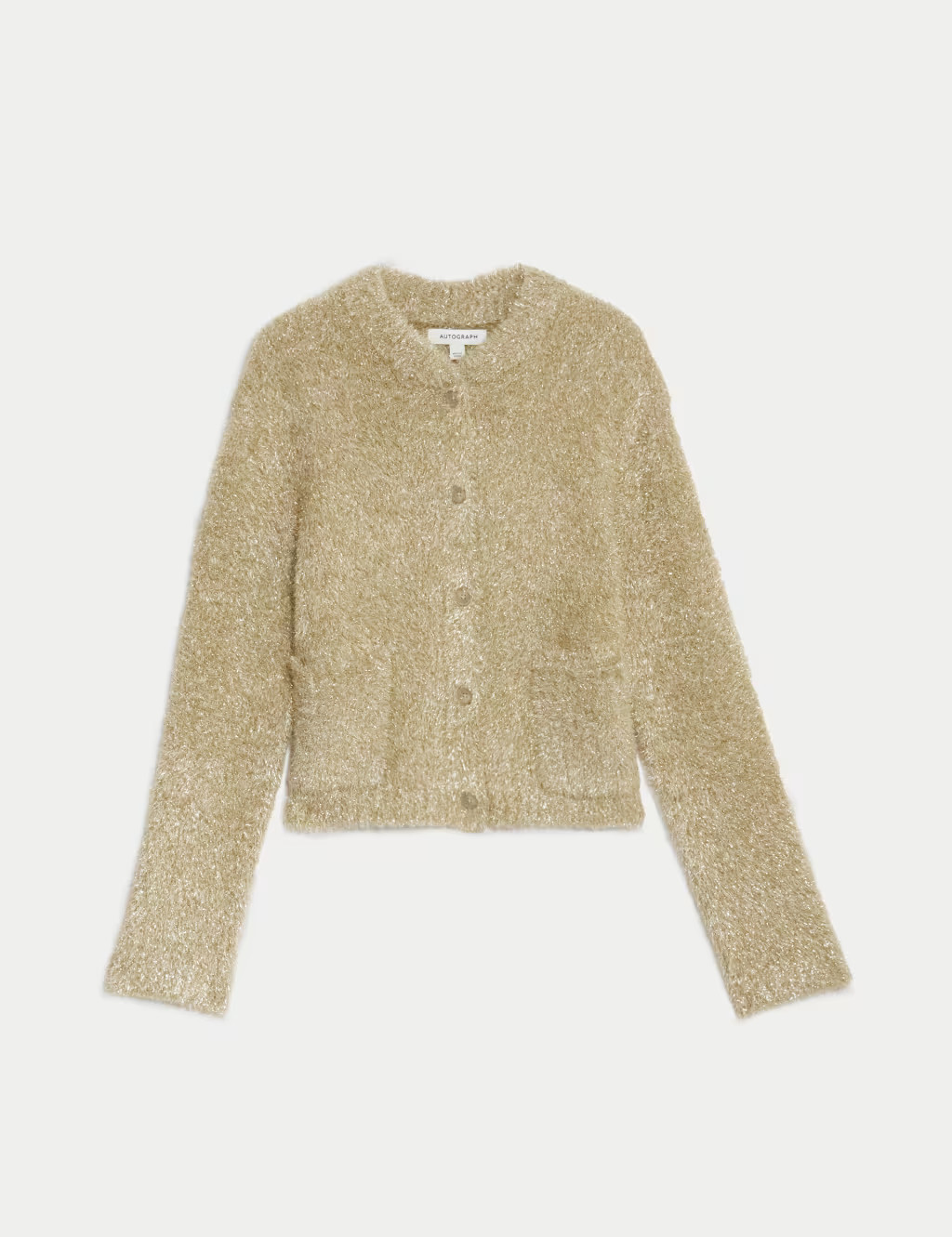 Sparkly Fluffy Crew Neck Cardigan | Marks & Spencer (UK)