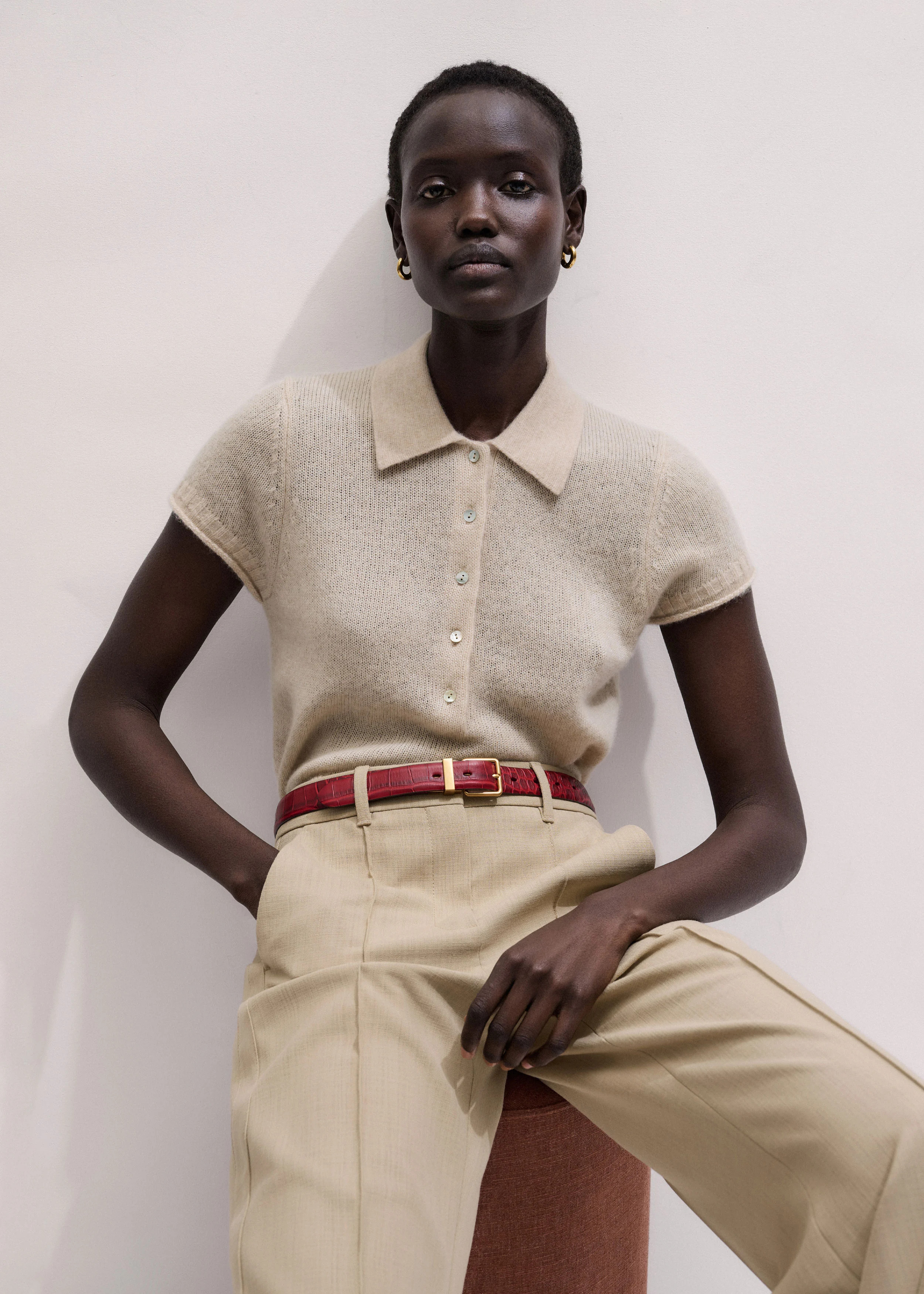 Straight Polo Tee Wool Cashmere Silk | ME+EM Global (Excluding US)