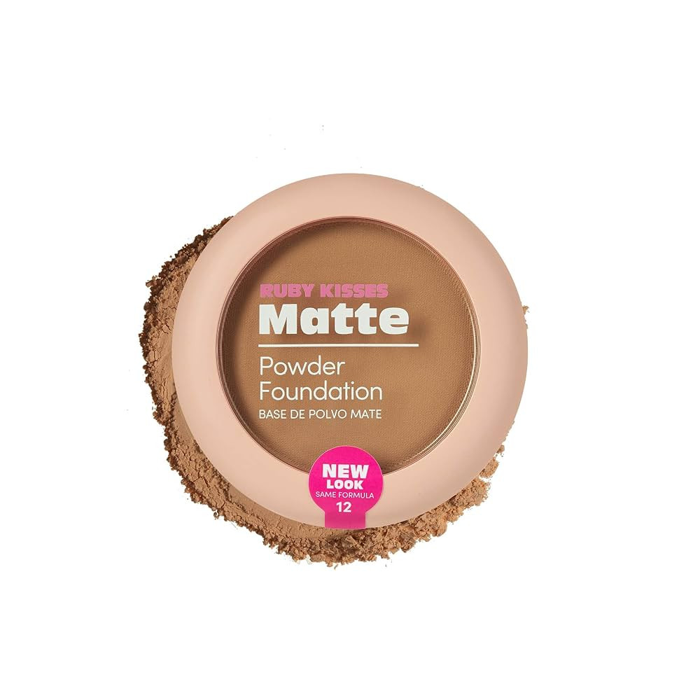 Ruby Kisses Face Powder Foundation, Pressed Compact Makeup Setting Powder, Full Coverage Matte Li... | Amazon (US)