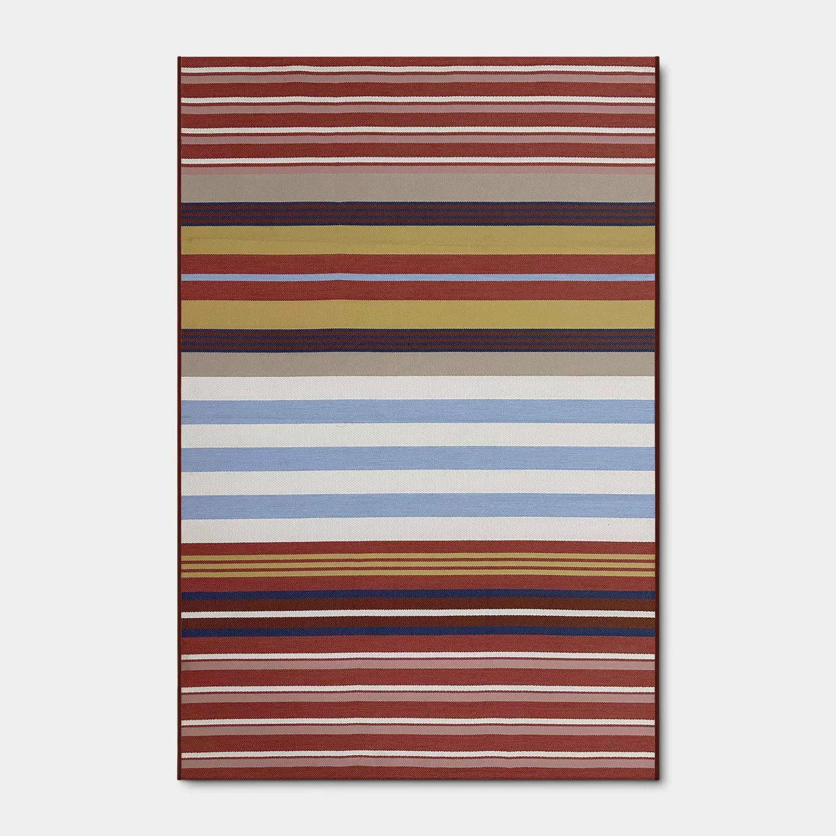 6'x9' Striped Rectangular Woven Outdoor Area Rug Red - Room Essentials™ | Target