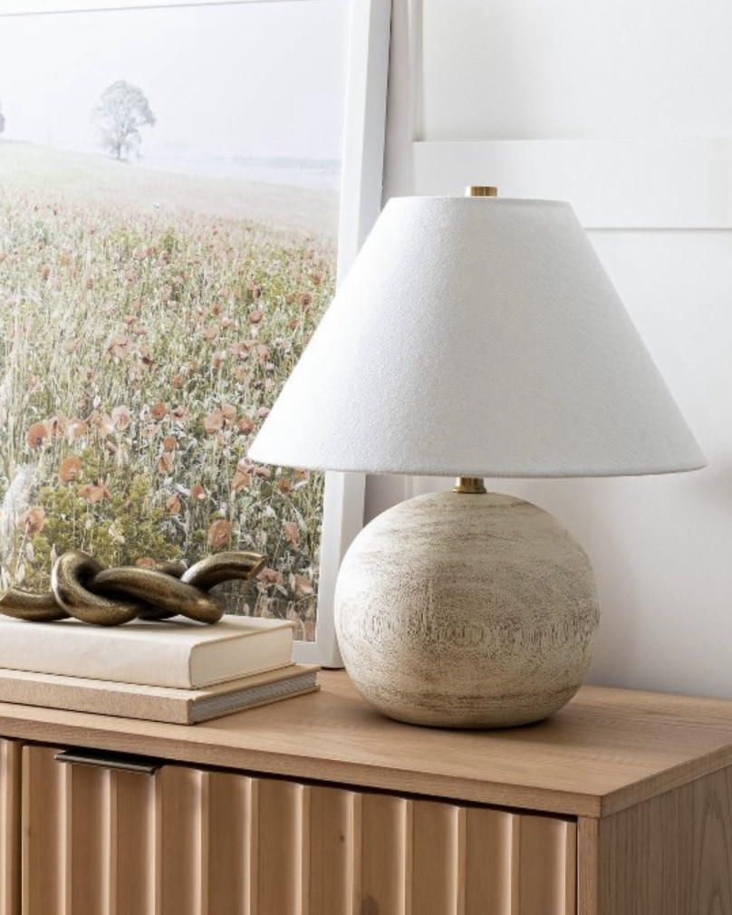 Wood table lamp by Threshold 

This decorative beige wood-finish lamp adds depth and texture to any room.  

#LTKFamily #LTKHome #LTKxMadewell