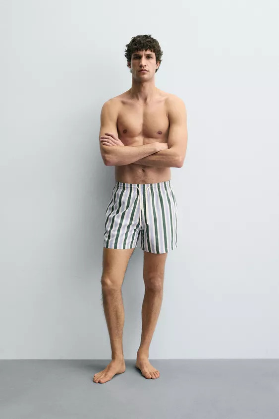 MID STRIPE SWIMSUIT | Zara US