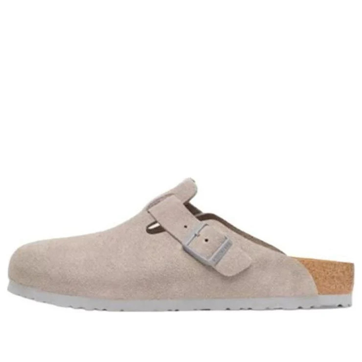 (WMNS) Birkenstock Boston Suede Leather 'Stone Coin' 1027751 | KICKS CREW