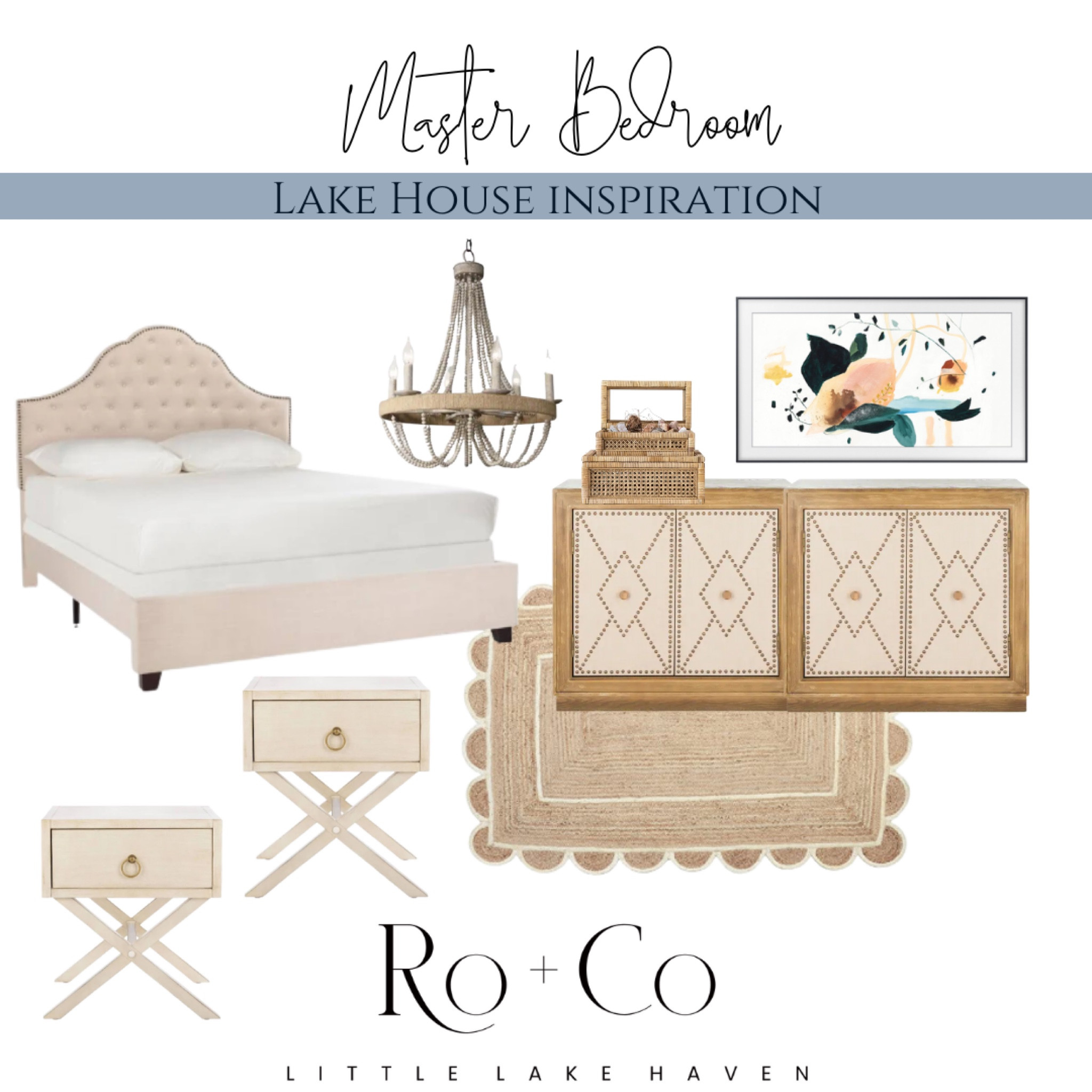 Here is the collection inspiring our master bedroom. Staying with neutral tones here that we can enhance with light blues through the summer and deeper blues and greens through the fall.

We found the perfect small nightstands for the space in a neutral off white that have a slight nautical feel to them. You can find these items and more inspiration at the link in bio.

Stay tuned and see how we’re furnishing both loft spaces!

Home Décor | Classic Home Décor| Timeless Décor | Timeless Home | Neutral Home Décor | Bedroom | Lake House | Safavieh | Lake Life

#LTKhome #LTKfamily #LTKSeasonal