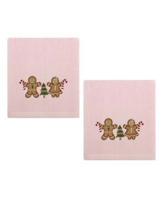 Gingerbread People Cotton 2-Pc. Hand Towel Set, 28" x 16" | Macy's