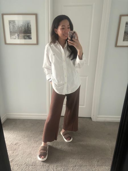 Classic Ralph Lauren Oxford shirt and The Drop knit lounge pants 

#LTKfamily #LTKover40 #LTKMostLoved