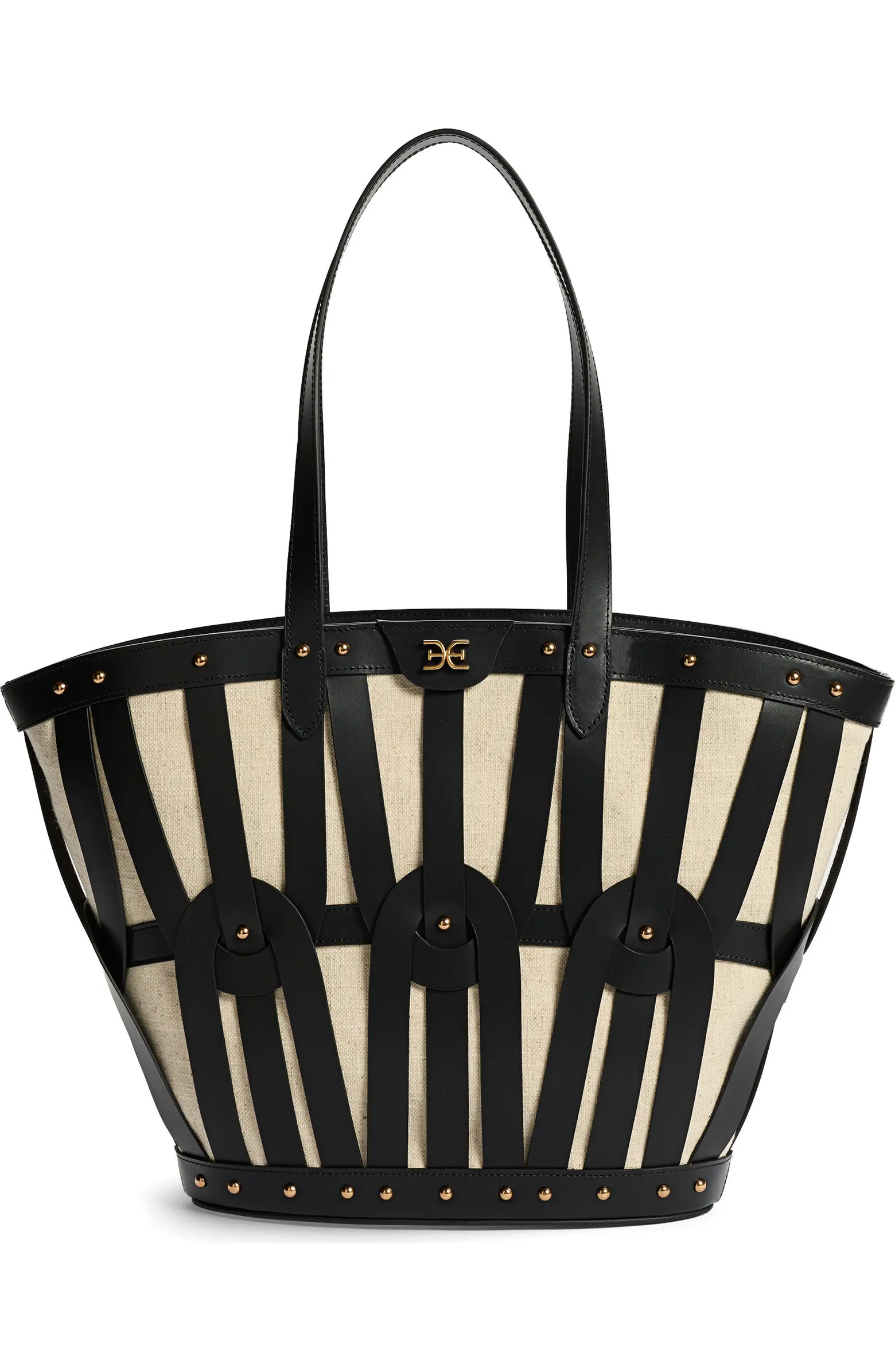 Large Bay Dye Cut Leather & Canvas Tote | Nordstrom Rack