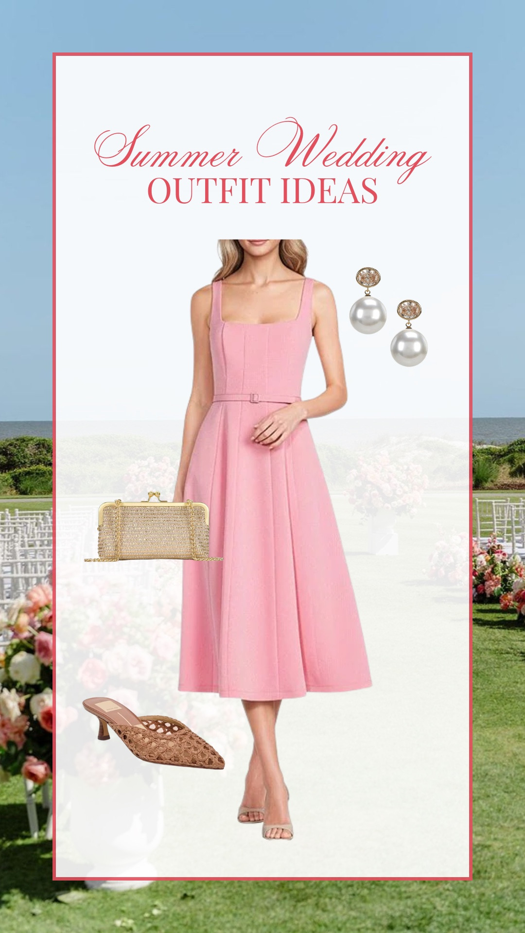 Summer wedding guest outfit idea!