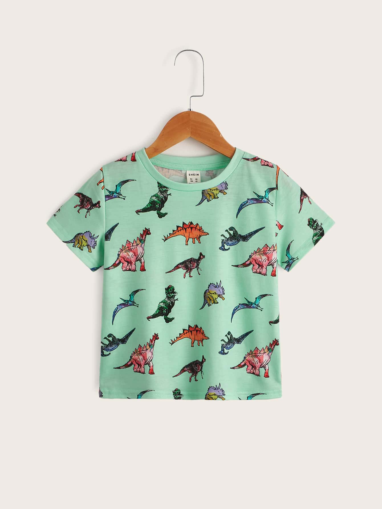 SHEIN Toddler Boys Dinosaur Print Tee | SHEIN