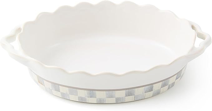 MACKENZIE-CHILDS Everyday Oval Casserole Baker, Cute Oven Baker, Small, Gray-and-White Sterling C... | Amazon (US)