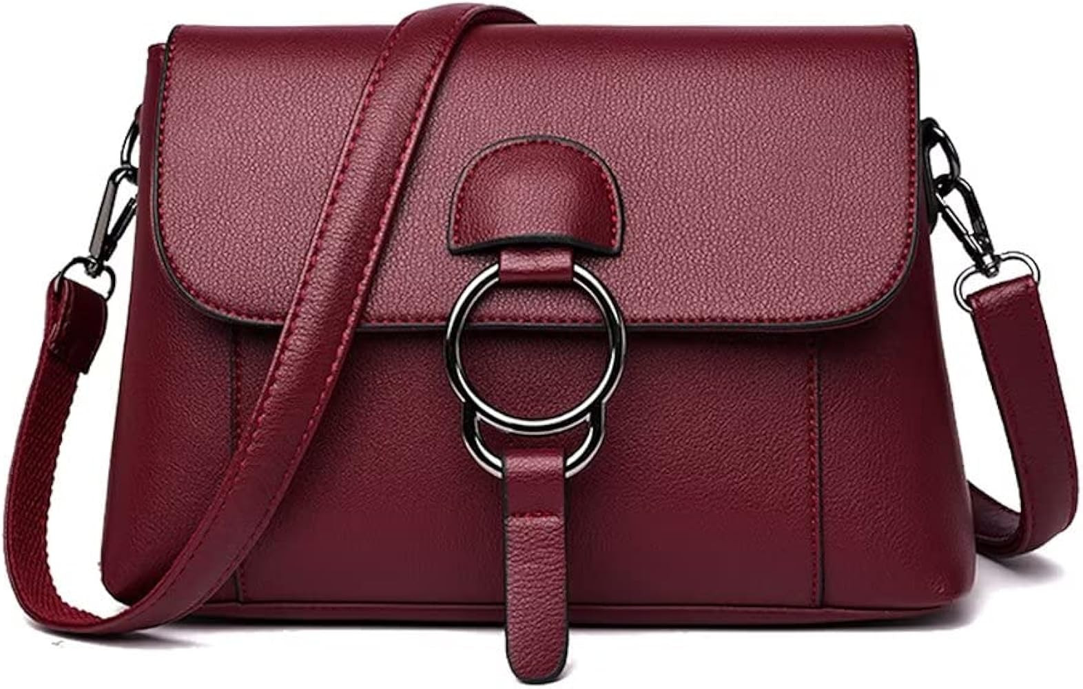 Women’s Leather Crossbody Handbag Multi-pockets Shoulder Bag Tote Purses and Handbags Hobo Tote... | Amazon (US)
