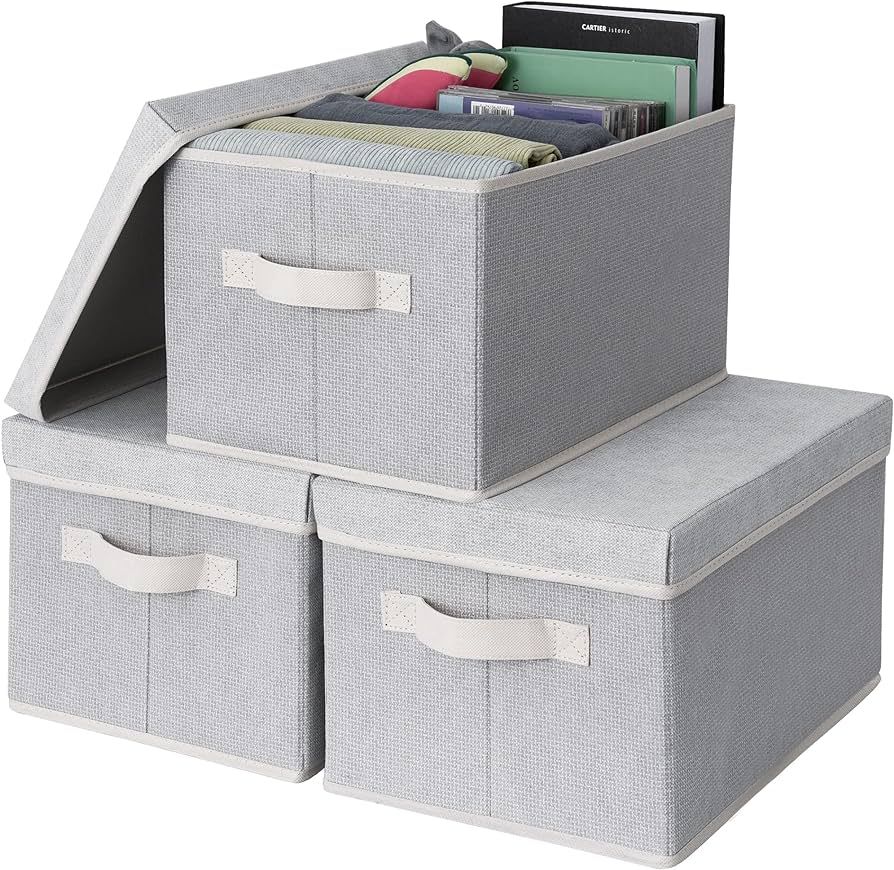 GRANNY SAYS Shelf Storage Bins, Large Storage Bins with Lids, Collapsible Storage Box Closet, Dec... | Amazon (US)