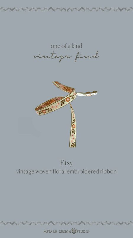 One of a kind vintage find…vintage floral embroidered ribbon from Etsy. 

Crafts, antique, thrifted

#LTKFind #LTKunder50