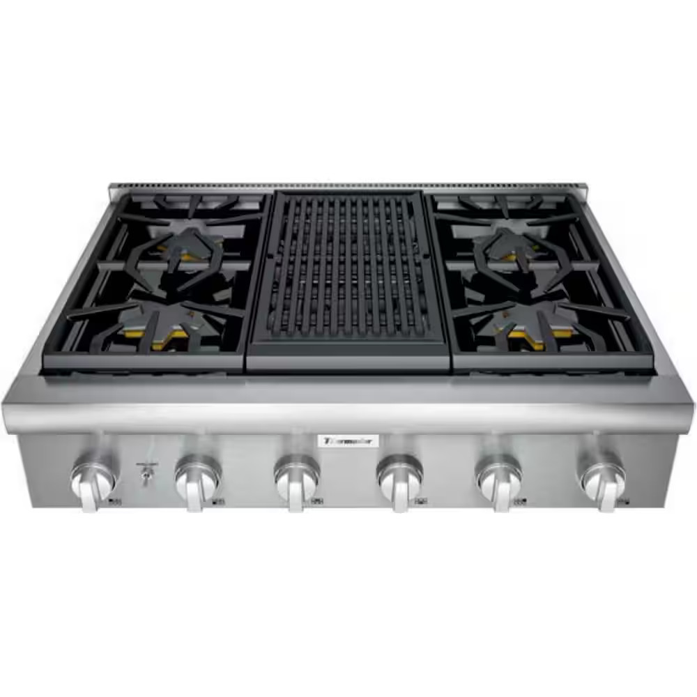 Thermador Professional 36" Built-In Gas Cooktop PCG364WL - Best Buy | Best Buy U.S.