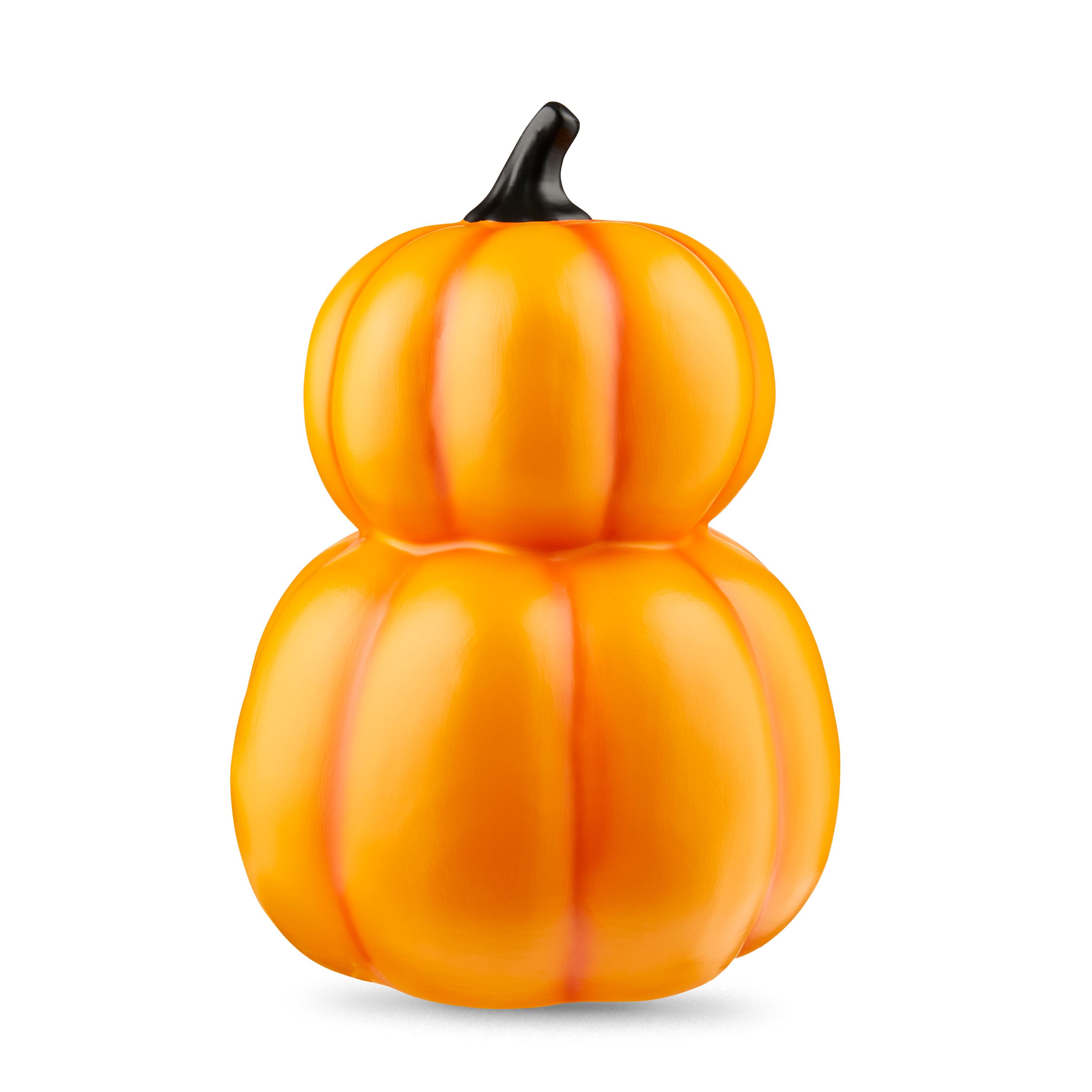 Halloween Clay Double-Stack Jack-o'-Lantern Outdoor Decoration, 13.6 in, by Way To Celebrate | Walmart (US)