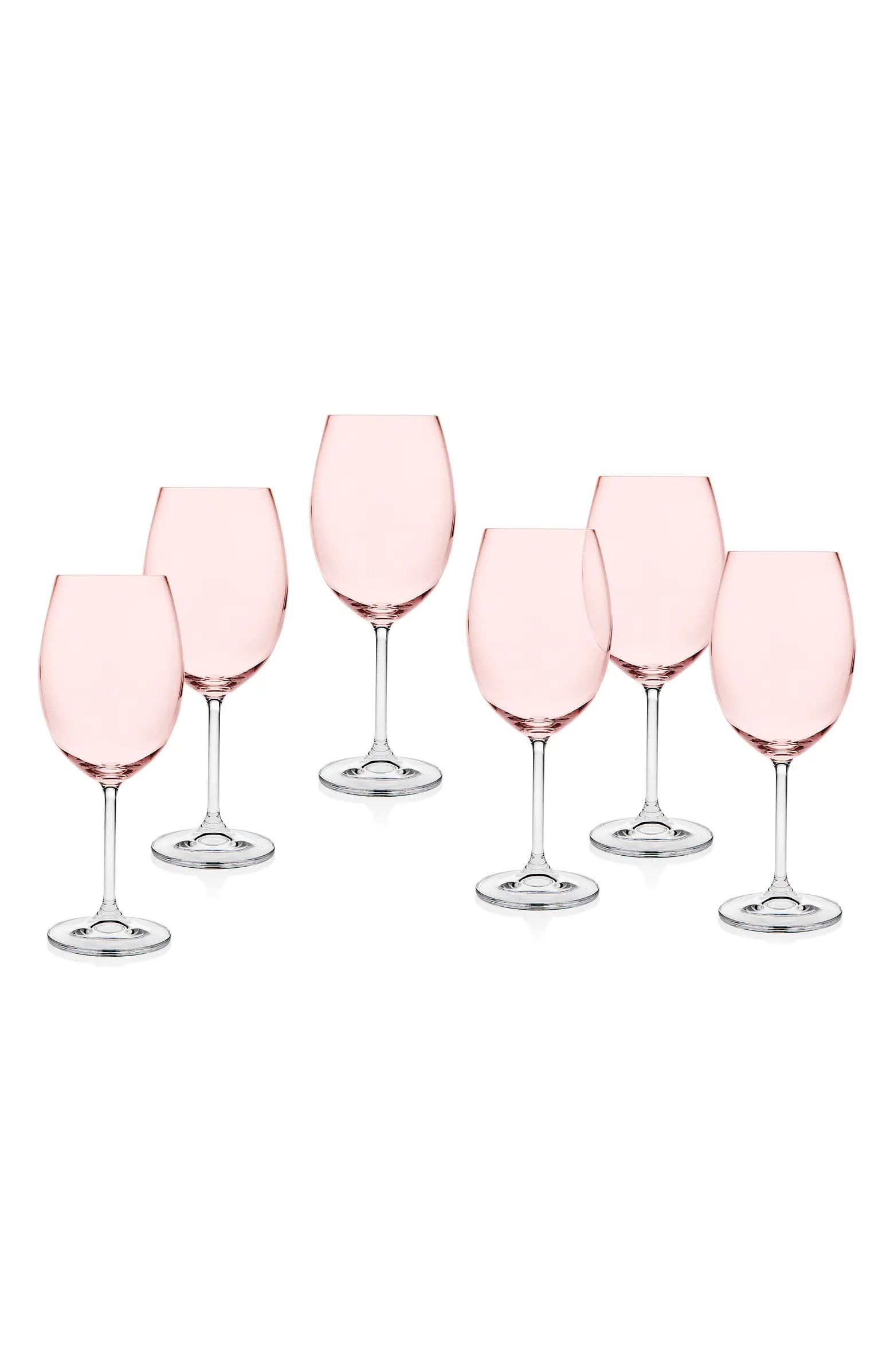 Meridian Blush Set of 6 White Wine Glasses | Nordstrom