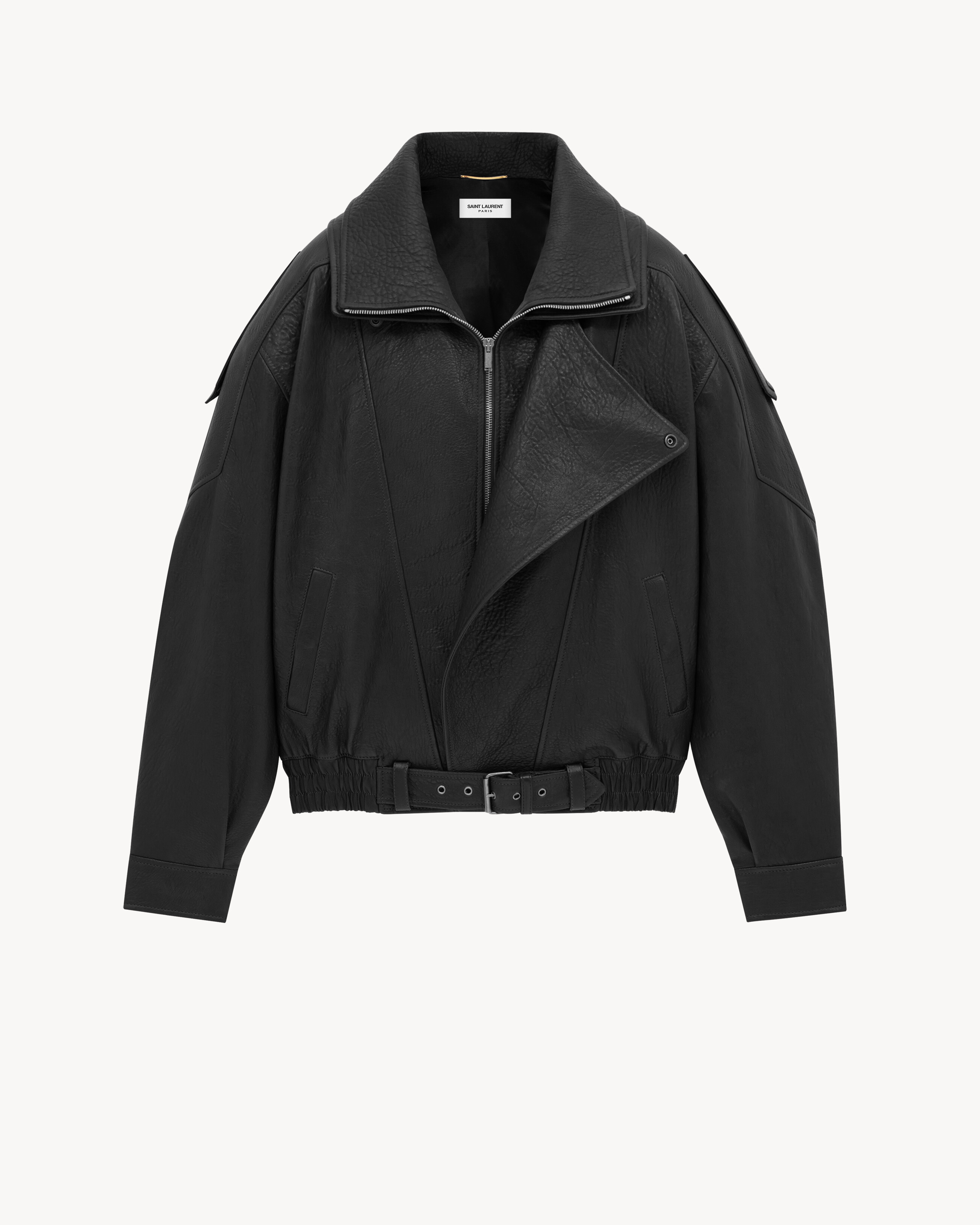 Saint Laurent Bomber Jacket In Lambskin - Black - Women - 8 | Saint Laurent Inc. (Global)
