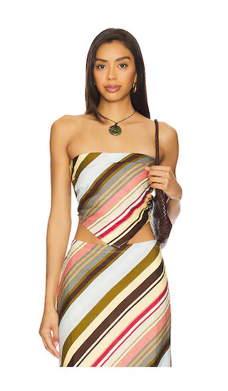 Antibes Strapless Top in Meleu Stripe Multi | Revolve Clothing (Global)