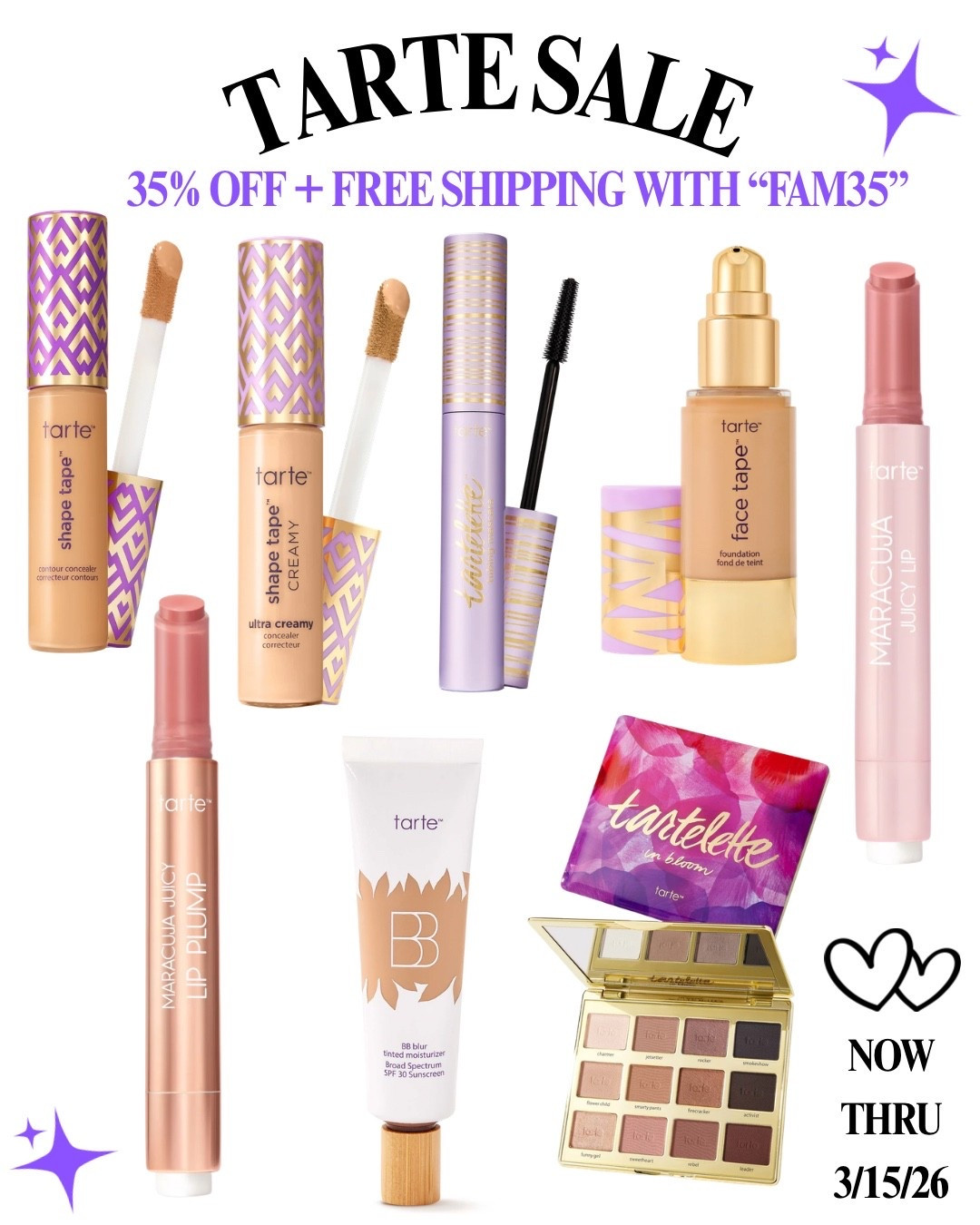 Tarte cosmetics sale 

#LTKSpringSale #LTKSaleAlert #LTKBeauty