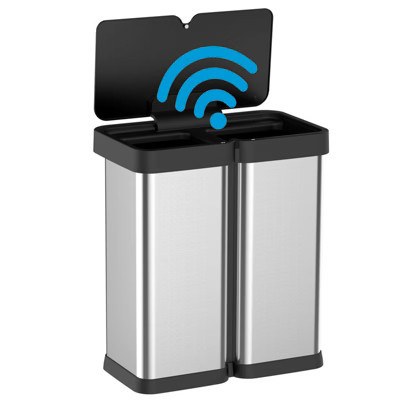 Automatic Motion Sensor Trash Can, 60L/16 Gal Touchless Garbage Bin with Soft-Close Lid, Dual Compartment Waste Basket for Kitchen, Office | Target
