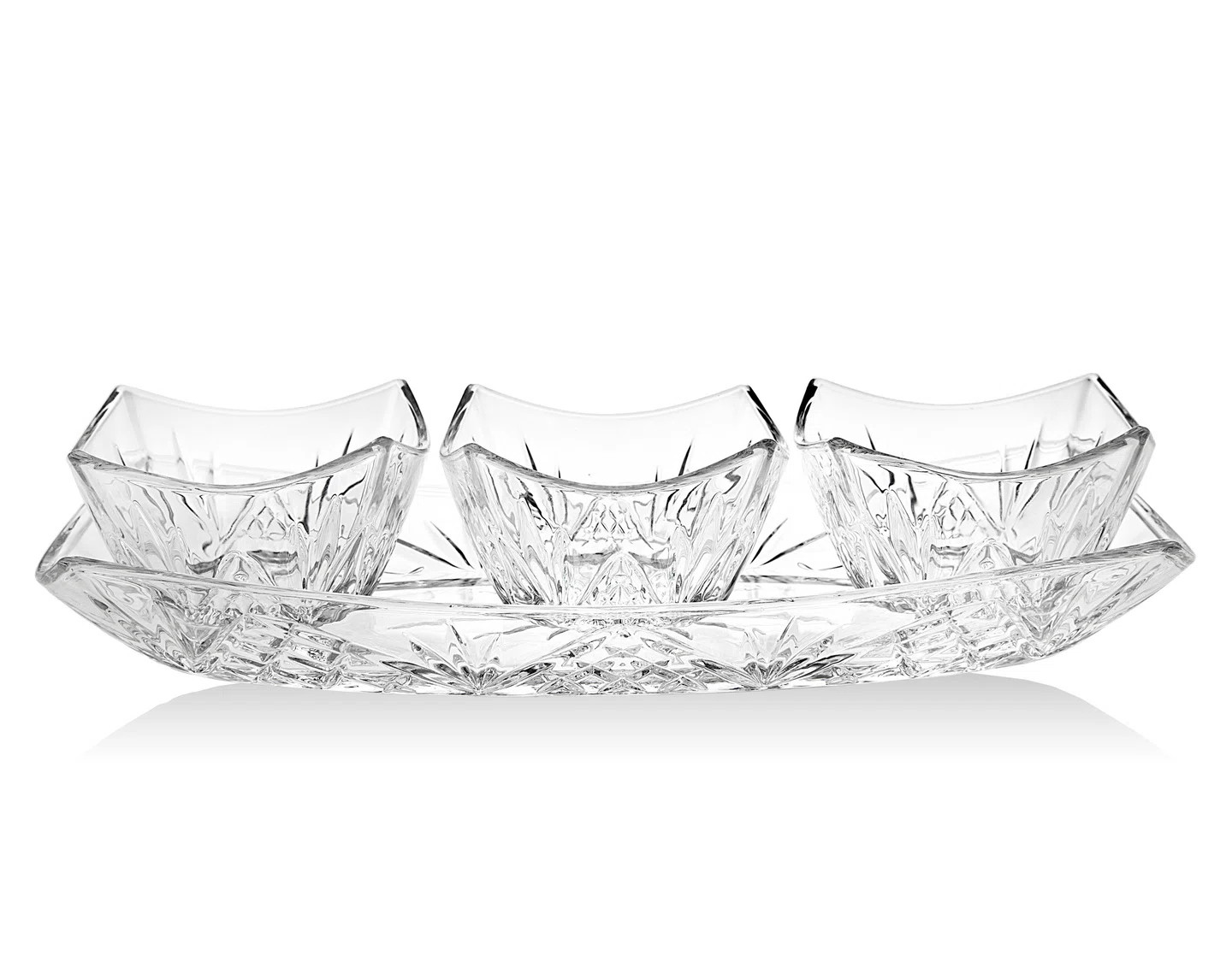 Godinger Silver Art Co Dublin Crystal 4 Piece Appetizer Bowls & Tray Set & Reviews | Wayfair | Wayfair North America